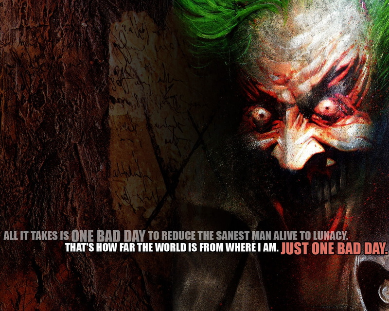 day, hd, bad, 720P, cartoon/comic, joker, batman, one