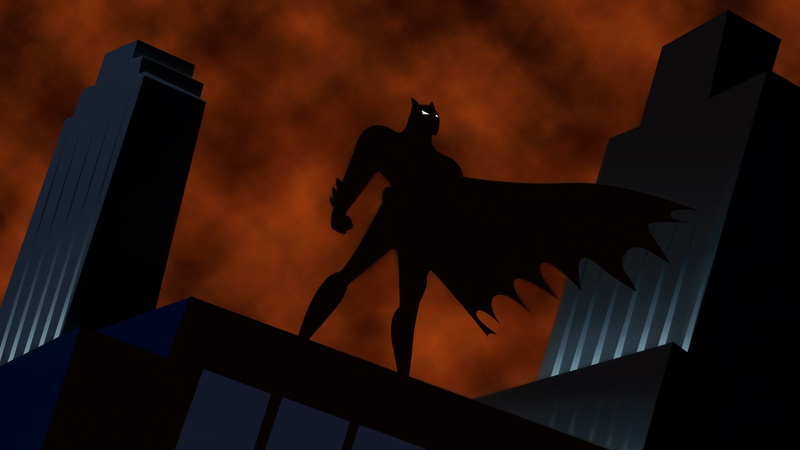 architecture, sculpture, no people, human representation, silhouette, built structure, sky, building exterior, outdoors, Batman: The Animated Series, male likeness