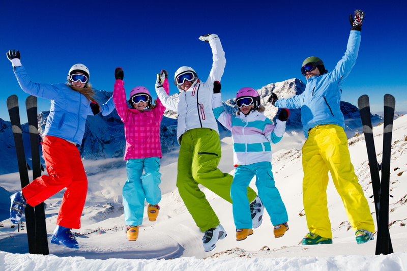 females, family, outdoors, caucasian Ethnicity, teamwork, arms raised, ski Goggles, mountain, positive emotion, cheerful, sports Helmet, adult, human limb