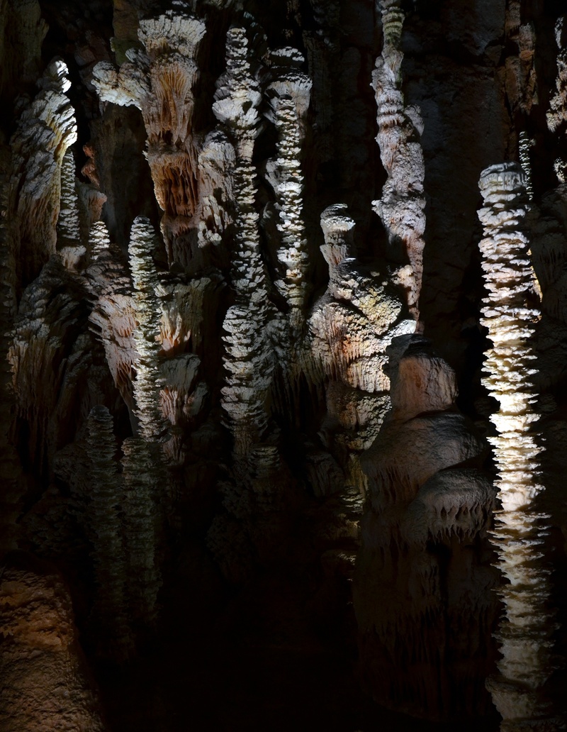 nature, cave, no people, creativity, pattern, 2K, geology, architecture, france, full frame, cevennes national park, stalagmites, day, illuminated, human representation