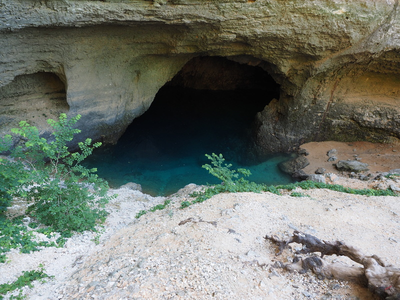 land, physical geography, day, beauty in nature, no people, water cave, bluish, architecture, france, nature, arch, provence, water, shimmer, light, fontaine-de-vaucluse