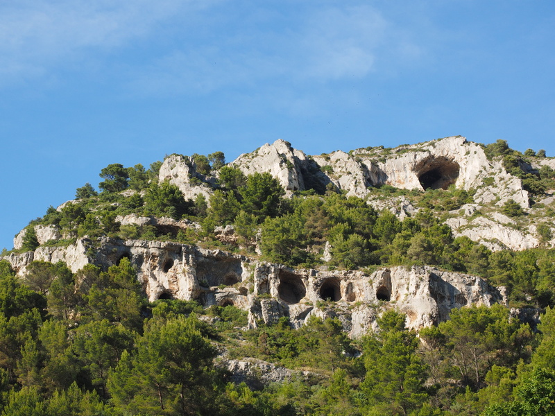ancient, nature, land, holes, no people, limestone, old ruin, 4K, blue, rock, built structure, architecture, old, building exterior, sky, day, outdoors