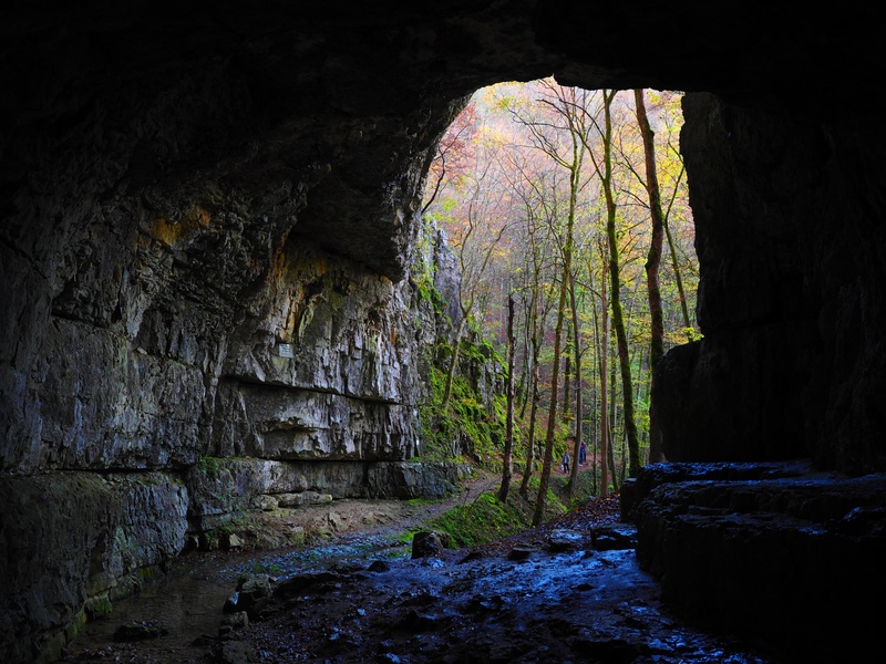 day, solid, baden württemberg, tunnel, dark, trail, arch, near, adventurous, karst, non-urban scene, destination, foresst, waterfalls, migratory goal, large