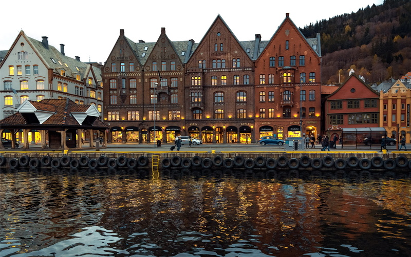 The city, Norway, Home, photo, River, Bergen, 1080P