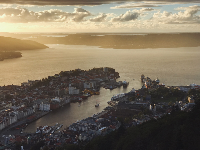 crowded, town, bergen, architecture, lake, 4K, residential district, city, outdoors, building exterior, sea, beach, norway, boats, nature, land, cloud - sky