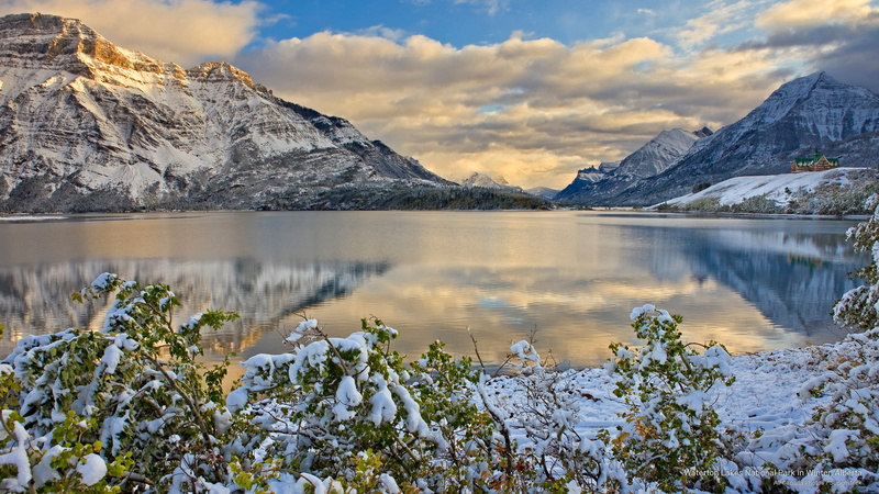 winter, National Parks, lakes, waterton, park, 2K, alberta, national