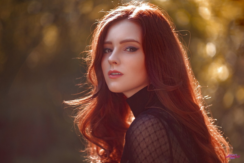 MWL Photo, brown eyes, Alexandra Girskaya, 1080P, redhead, long hair
