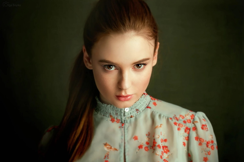 girl, Olga Boyko, hairstyle, look, 1080P