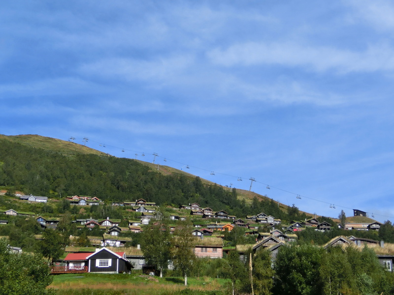 cloud - sky, houses on hillside, 4K, landscape, green, Settlement, city, Slope, nature, ski lift, building, house, mountain, green color, built structure