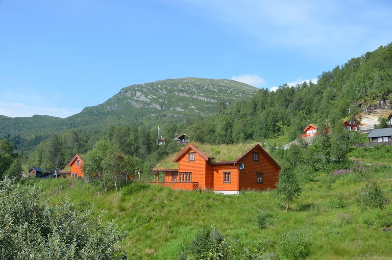 growth, land, beauty in nature, turf, norway, day, forest, building exterior, outdoors, green color, plant, house, landscape, mountain, no people, wood