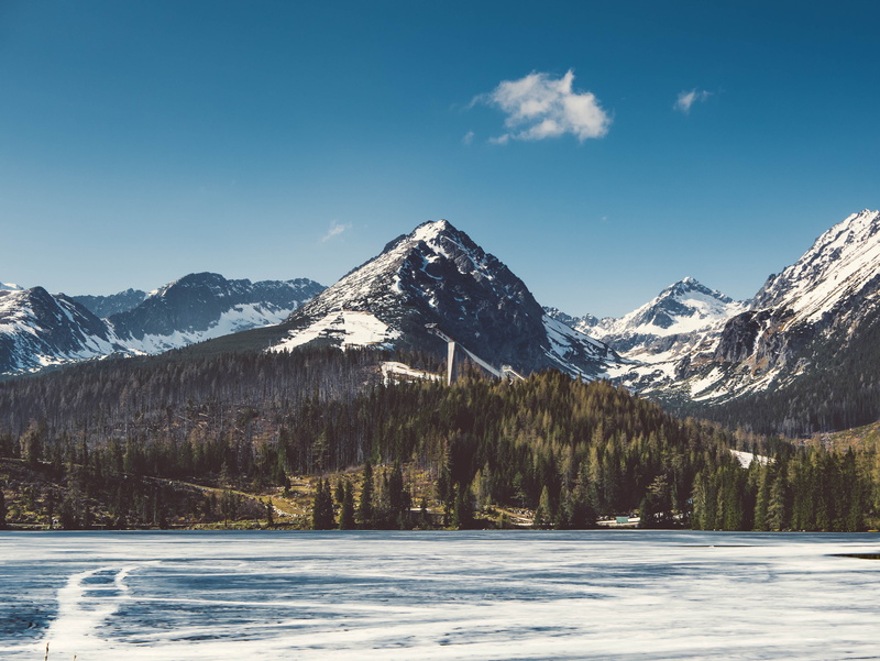 slovakia, day, nature, snowcapped mountain, non-urban scene, forest, mountains, pine tree, banff National Park, vacations, tranquility, no People, outdoors