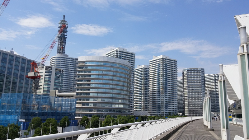 4K, built structure, tower, bridge - man made structure, office building exterior, yokohama, skyscraper, outdoors, office, urban skyline, nature, financial district