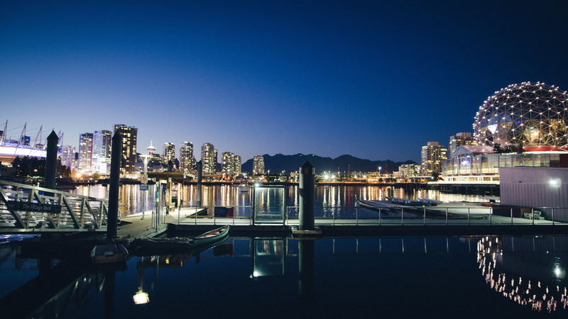 nature, boats, lighting equipment, city life, docked, ocean, city, vancity, lights, skyline, mountain, structures, outdoors, night sky, marina, body, travel destinations