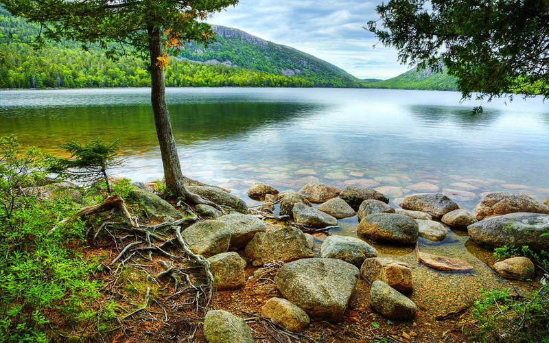 view, landscape, national, pond, trail, maine, 1080P, photo, acadia, hiking, jordan, park