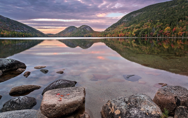1080P, landscape, Jordan Pond, Acadia