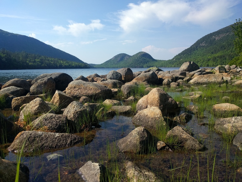 maine, plant, mountain range, rocks, mountain, tranquility, day, beauty in nature, jordan pond, no people, 4K, rock, scenics - nature, mount desert, solid