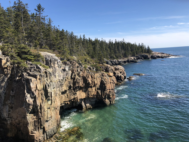 scenics - nature, united states, tranquility, 4K, eroded, beauty in nature, tranquil scene, land, nature, trees, sky, sea, cliffs, non-urban scene, rock