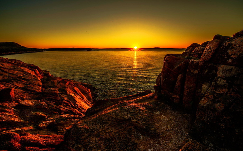 2K, acadia, background, national, sunset, desktop, park