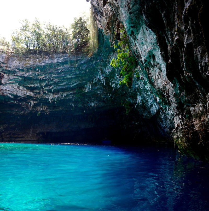 scenics - nature, solid, day, rock - object, underground lake, tranquil scene, river, lake, tranquility, tree, waterfront, swimming pool, greece, water