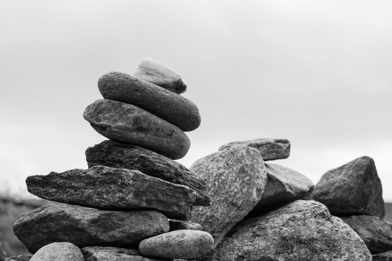 mark, close-up, stack, pebble, balance, stone tower, stone, stones, 5K, grayscale, steinmann, milestone, shaky, signpost, solid, stone tele, tower, tranquil scene