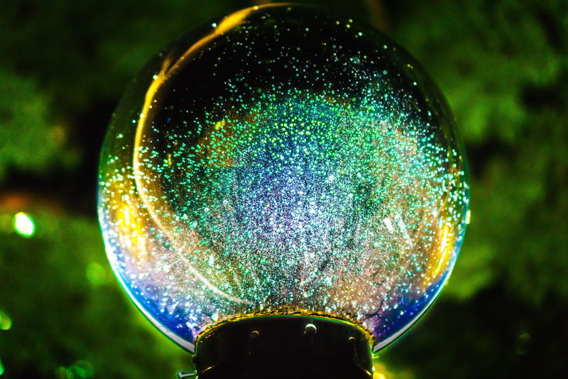 illuminated, colorful, water, glass - material, round, nightlife, bubbles, bright, close-up, geometric shape, shiny, circle, glass, single object, multi colored