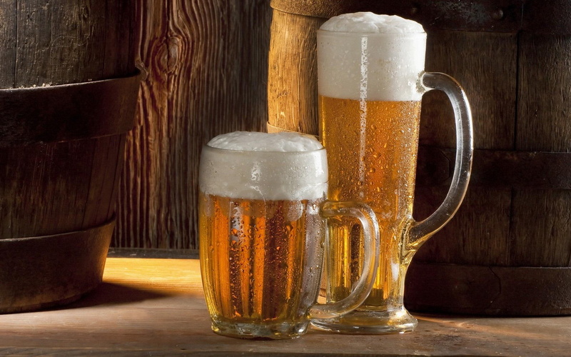 3d and abstract, glass, cold, pint, drink, beer, two, 1080P, mugs