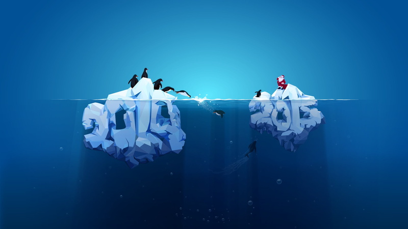 santa, jump, group of people, togetherness, males, split view, artwork, people, cooperation, minimalism, nature, adult, male likeness, 2K, blue