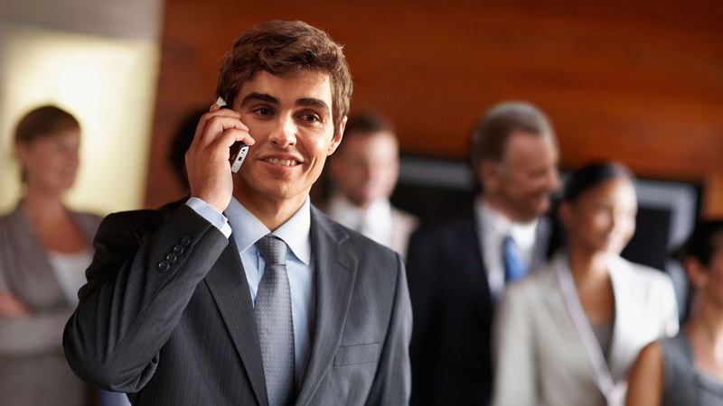 wireless technology, corporate business, adult, using phone, coworker, telephone, suit, group of people, technology, formal businesswear, men, smart phone