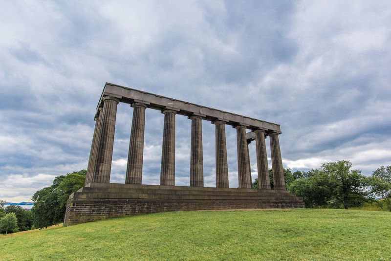 historical, built structure, famous, scotland, cloud - sky, edinburgh, ruined, hill, outdoors, archaeology, nature, travel, field, national, plant, places of interest