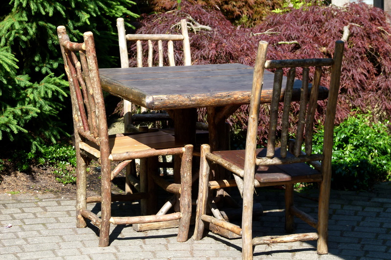 park - man made space, Furniture, day, crude, tree, absence, front or back yard, Wood, Chairs, outdoors, plant, no people, porch, wood - material, seat