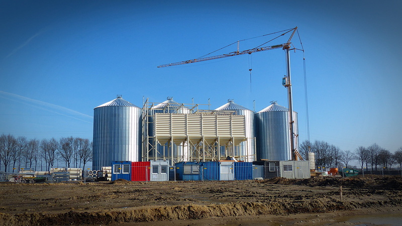 industrial equipment, 4K, economy, unfinished, industry, iron, architecture, site, factory, construction work, land, build, technology, silo, steel, new building