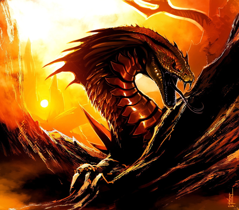 animal representation, Kaiju Combat, Aluphox, language, one animal, red, art, nature, serpent, animal themes, animals in the wild, animal wildlife