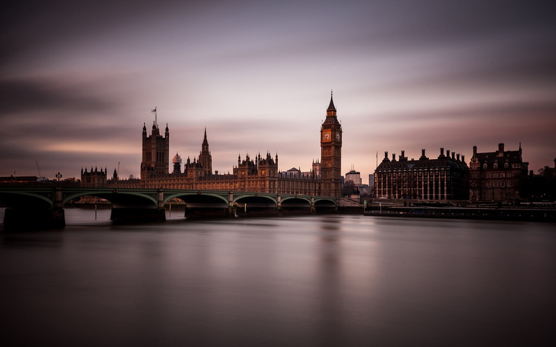 1080P, Night, City, House, England, Bridge, Twilight, London