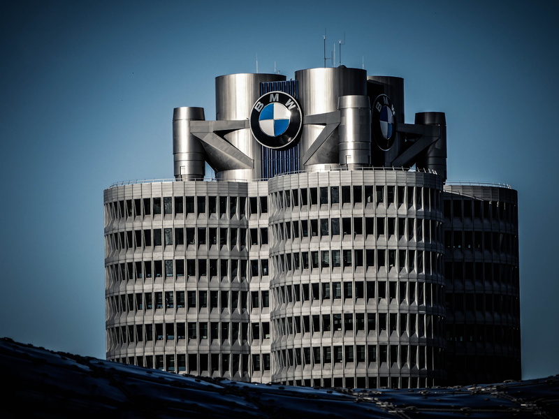 backgrounds, technology, alloy, germany, shape, industry, bmw welt, iron - metal, metal, skyscraper, tower, surreal, building, bmw, cylinder, nature, mirroring