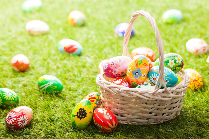 Grass, Easter Egg, Easter, Colors, 1080P, Holiday, Basket