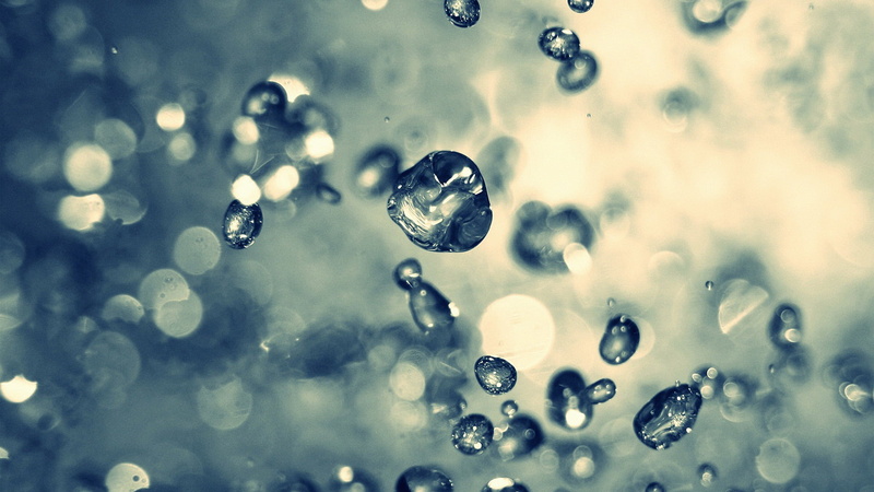 purity, bubble, freshness, selective focus, blue, focus on foreground, food and drink, indoors, water, nature, full frame, 1080P, transparent, abstract