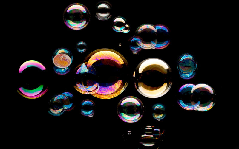 shape, macro, bubbles, air, black, vulnerability, backgrounds, mid-air, fragility, pattern, geometric shape, reflection, close-up, creativity, circle, 1080P