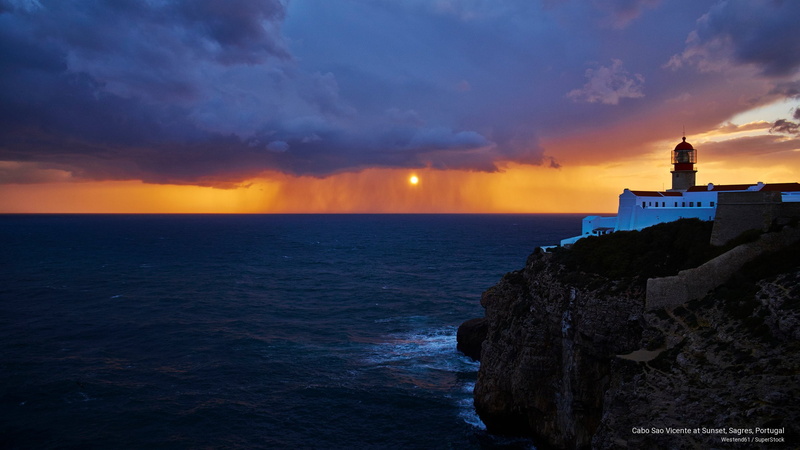 sao, sunset, cabo, 2K, portugal, sagres, Europe, vicente