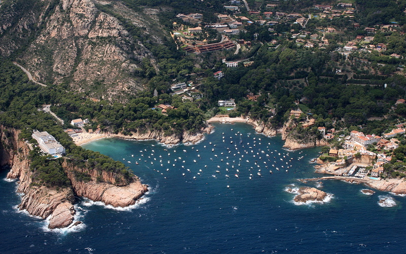 view, begur, brava, spain, costa, height, 2K, aiguablava