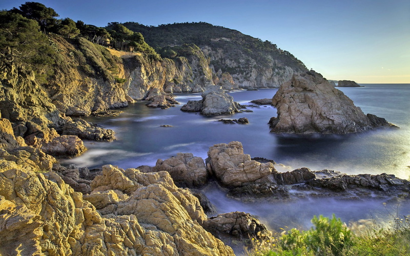 tossa, spain, mar, brava, 2K, de, costa