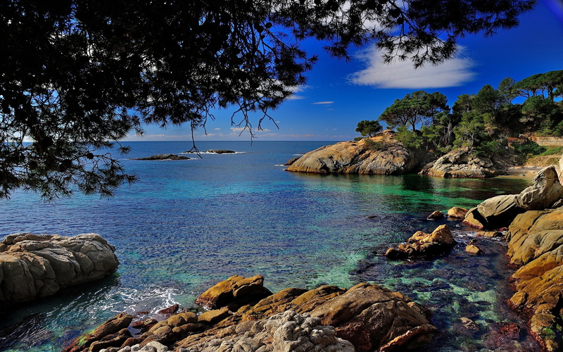 spain, brava, 2K, catalonia, hd, costa, sea, desktop, mediterranean
