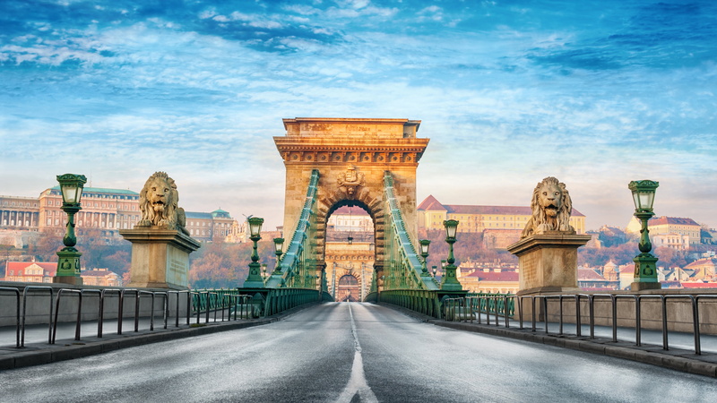 europe, no people, built structure, budapest, buda, architecture, capital city, 4K, city, landmark, monument, eu, szechenyi chain bridge, history, chain bridge