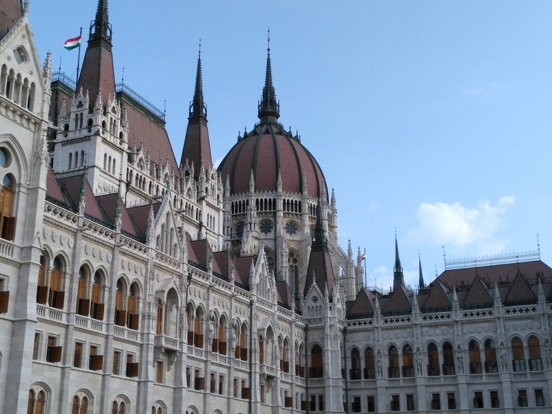 low angle view, eastern europe, 4K, baroque, government, the past, building, no people, travel destinations, parliament, hungary, built structure, building exterior