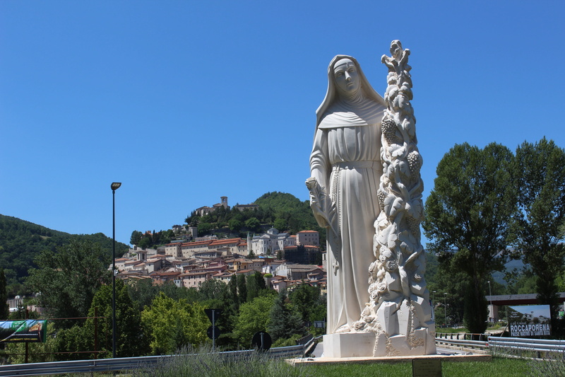 landscape, 5K, sculpture, cascia, blue, clear sky, architecture, art and craft, creativity, craft, building, umbria, statue, nature, sky, human representation