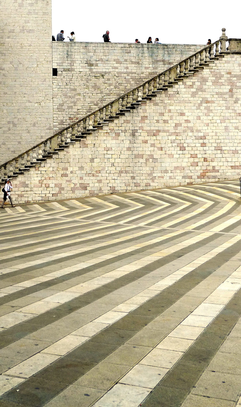 Square, Assisi, steps, steps and staircases, religious, outdoors, catholic, walking, pattern, historic, San Francesco, pilgrimage, tourism, travel destinations