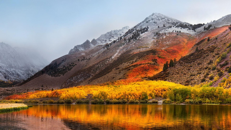 mountain, autumn collection, non-urban scene, reflection, tranquility, sky, no people, tree, mountain range, scenics - nature, 1080P, idyllic, lake, formation