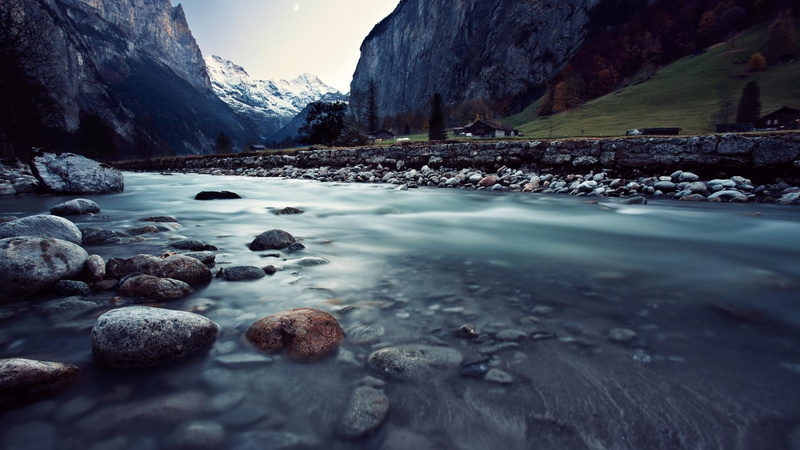 nature and landscapes, lauterbrunnen, lakes, travel, 1080P, rocks, mountains, switzerl, nature