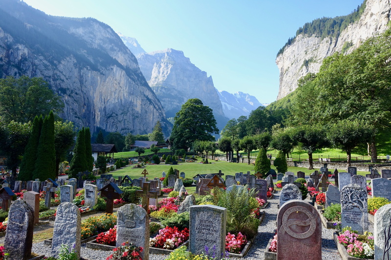 panorama, beauty in nature, mountain range, day, outdoors, growth, stone, grave, tombstone, cemetery, nature, alps, solid, massif, mountains, no people