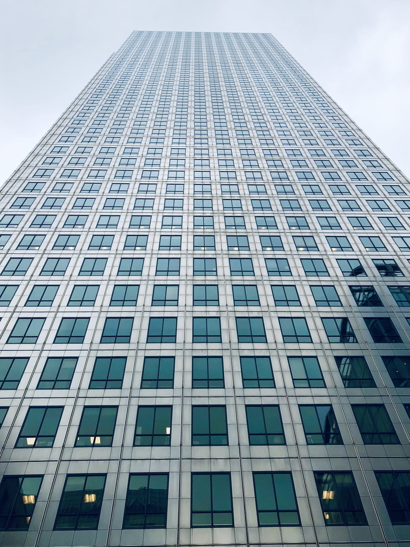 office, glass - material, greater london, pattern, modern, office building exterior, building exterior, tall - high, day, reflection, canary wharf dlr station