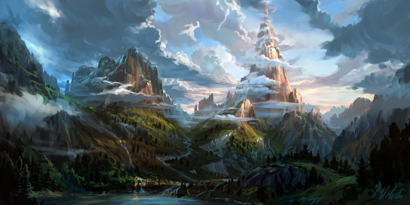 landscape, digital art, 4K, Philipp A. Ulrich
